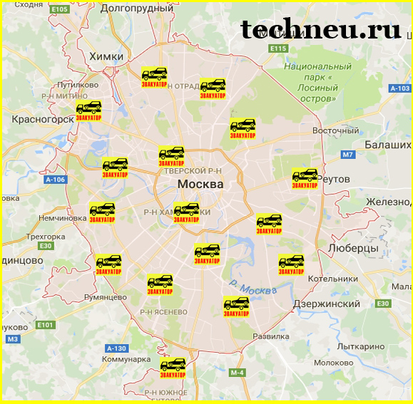 карта Москвы 